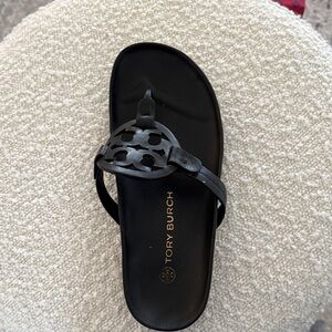 Tory Burch Black Logo Sandals